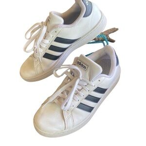 Men's adidas Grand Court Low Top Sneakers White Black Size 7.5 F36392
